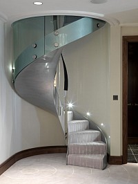 Spiral Glass Staircase