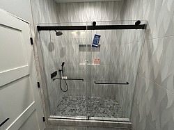 Barn Door Style Sliding Glass Shower
