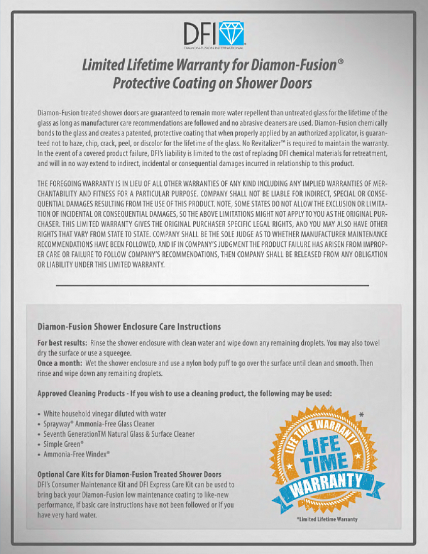 Diamon-Fusion Warranty